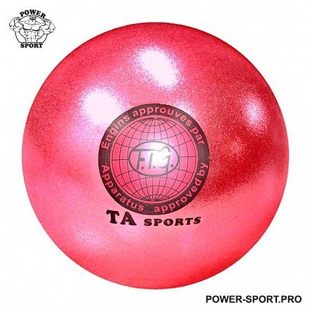 TA SPORT T9-P Мяч для художественной гимнастики Ф19 см, с блестками
