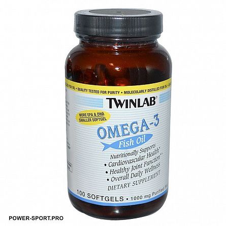 фото TWINLAB Omega-3 Fish Oil 1000mg 100 капс.