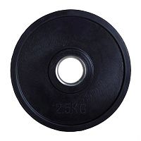 ZCO CROSSFIT-B Диск Ф50 обрезиненный черный евро-классик bamper plates  2,5 кг 