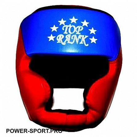 TOP RANK Шлем боксерский тренировочный, кожа