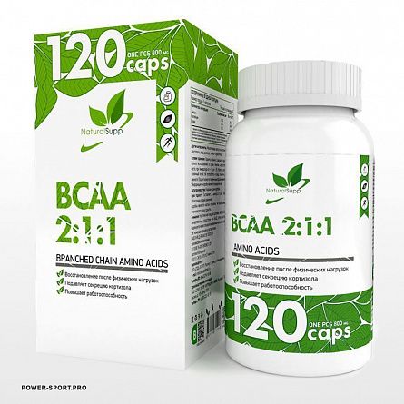 фото NATURAL SUPP BCAA 2:1:1+ 800 mg 120 капс