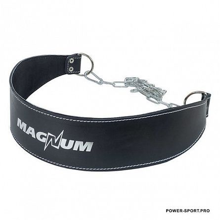 MAGNUM MBB-401 Пояс атлетический с цепью Magnum Lux, кожа