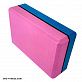 QUANTUM E29313-2 Йога блок полумягкий 2-х цветный (синий-розовый)