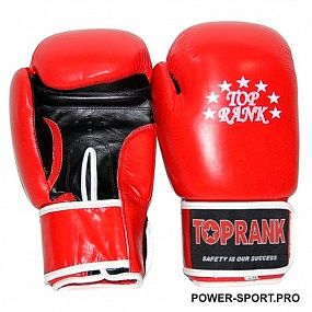 TOP RANK TR105-STAR-R Перчатки боксерские кожа 
