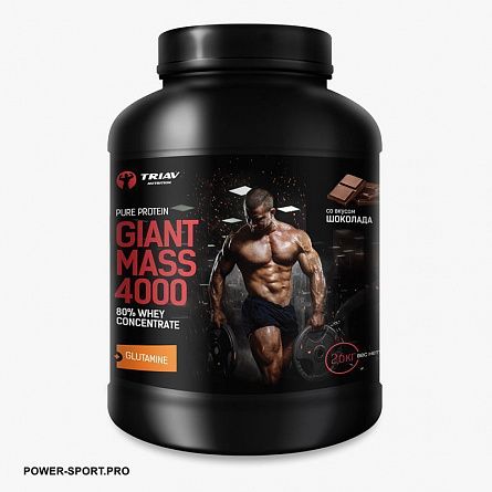 фото ТРИАВ Giant Mass 4000 80% Whey Concentrate + Glutamine 2600 г