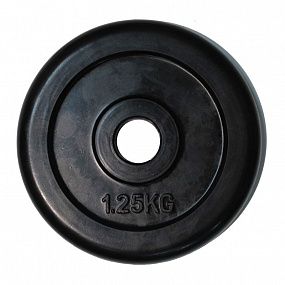 PROFI-FIT Диск Ф26 обрезиненный черный CLASSIC  1,25 кг