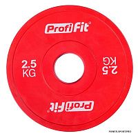 PROFI-FIT Диск Ф50 обрезиненный цветной 2,5 кг