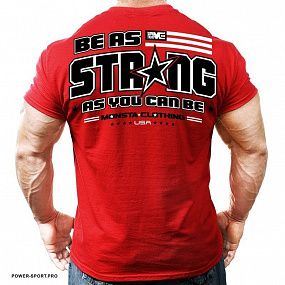 MONSTA M-TEE-332-RD Футболка "BE AS STRONG RED" MONSTA M-TEE-332-RD Футболка "BE AS STRONG RED"