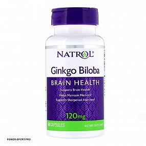 фото NATROL Ginkgo Biloba 120 мг 60 капс