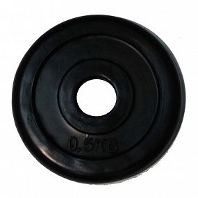 PROFI-FIT Диск Ф26 обрезиненный черный CLASSIC  0,5 кг