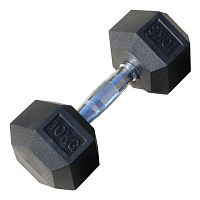 PROFI-FIT Гантель гексагональная обрезиненная 10 кг