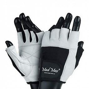 MAD MAX MFG-444\WH-BK "Fitness" Перчатки для фитнеса