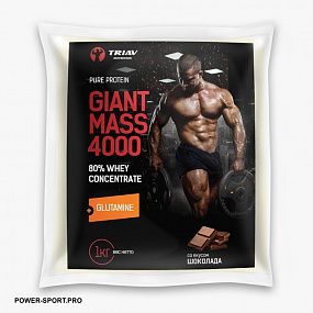 фото ТРИАВ Giant Mass 4000 80% Whey Concentrate + Glutamine 1000 г