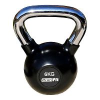 PROFI-FIT Гиря обрезиненная с хромированной ручкой  6 кг