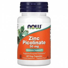 фото NOW Zinc Picolinate 50 мг 60 капс