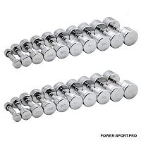 PROFI-FIT Гантельный ряд CHROME (шаг 1 кг, 10 пар) 1-10 кг