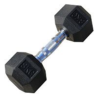 PROFI-FIT Гантель гексагональная обрезиненная  8 кг