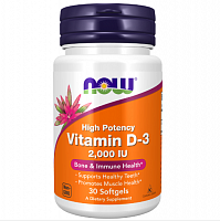 фото NOW Vitamin D-3 2000 IU 30 капсул