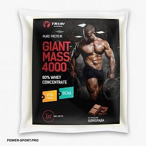 фото ТРИАВ Giant Mass 4000 80% Whey Concentrate + Vita formula + BCAA 1000 г