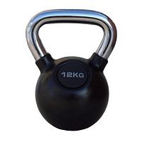 PROFI-FIT Гиря обрезиненная с хромированной ручкой 12 кг