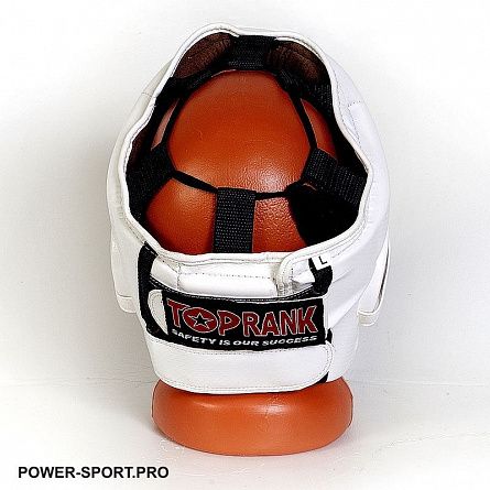TOP RANK Шлем боксерский боевой, белый