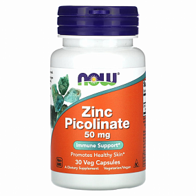 фото NOW Zinc Picolinate 50 мг 30 капс
