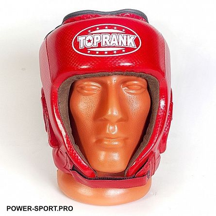 TOP RANK Шлем боксерский боевой, красный