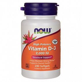 фото NOW Vitamin D-3 2000 IU 240 капсул фото NOW Vitamin D-3 2000 IU 240 капсул