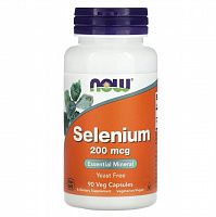 фото NOW Selenium 200 mcg Yeast Free 90 капсул