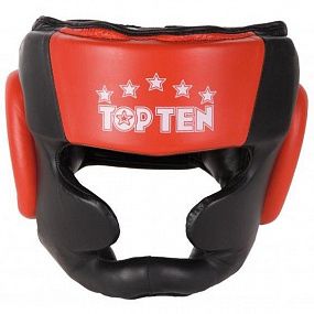 TOP TEN Шлем боксерский тренировочный кожа TOP TEN Шлем боксерский тренировочный кожа