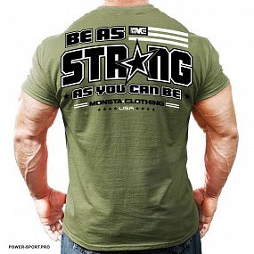 MONSTA M-TEE-332-MG Футболка "BE AS STRONG GREEN" MONSTA M-TEE-332-MG Футболка "BE AS STRONG GREEN"