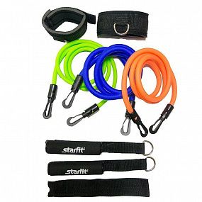 STARFIT ES-606 Комплект съемных эспандеров с ручками STARFIT ES-606 Комплект съемных эспандеров с ручками