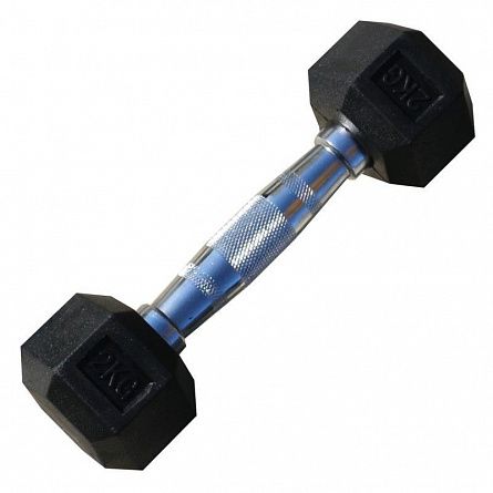 PROFI-FIT Гантель гексагональная обрезиненная  2 кг