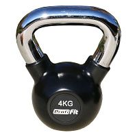 PROFI-FIT Гиря обрезиненная с хромированной ручкой  4 кг