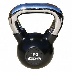 PROFI-FIT Гиря обрезиненная с хромированной ручкой  4 кг