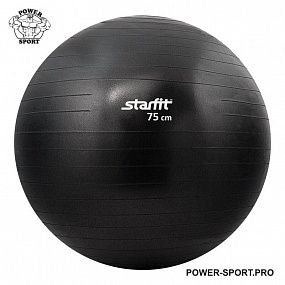 STARFIT GB-101-75BK Мяч гимнастический Anti-Burst (250 кг) Ф75 см STARFIT GB-101-75BK Мяч гимнастический Anti-Burst (250 кг) Ф75 см